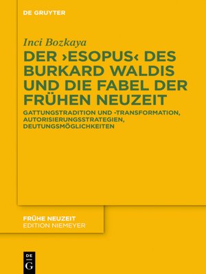 cover image of Der ›Esopus  des Burkard Waldis und die Fabel der Frühen Neuzeit